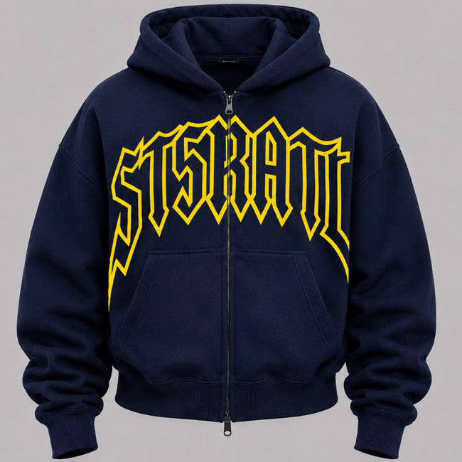 ST5RATL "5IVE" ZIP HOODIE NAVY