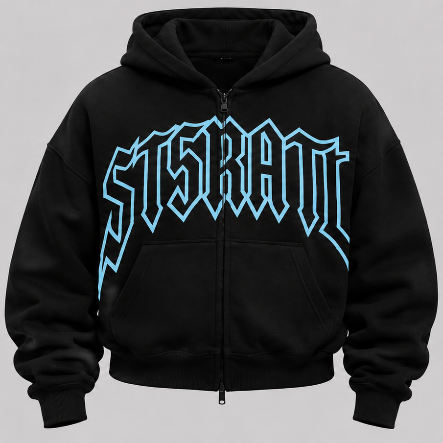 ST5RATL "5IVE" ZIP HOODIE BLK