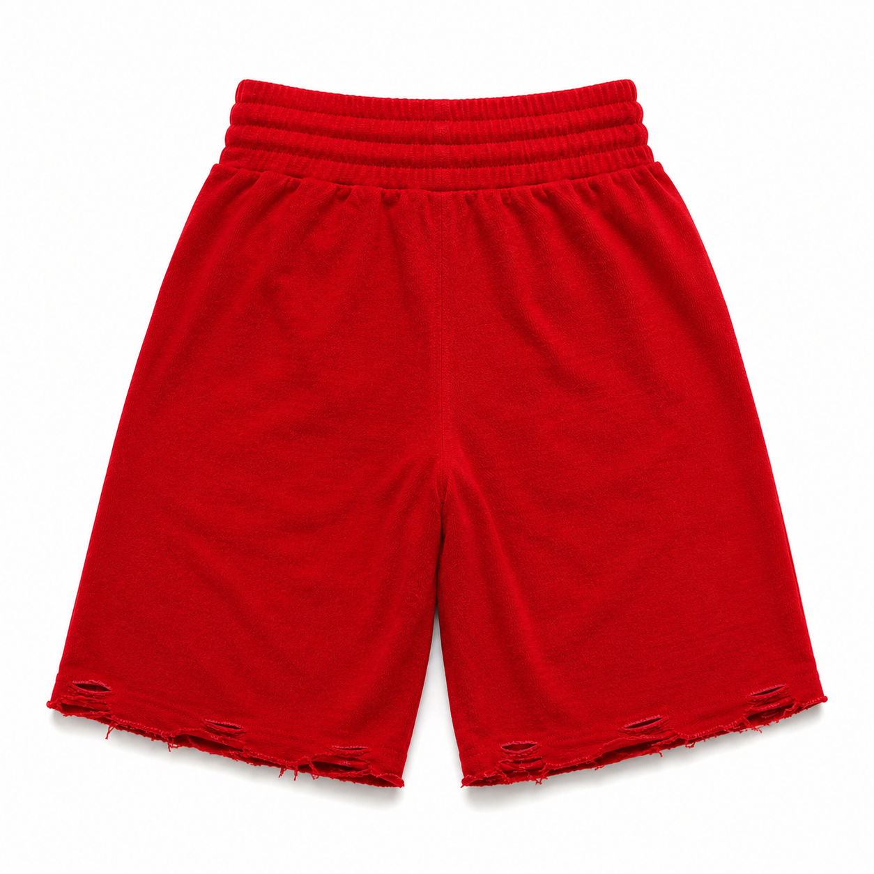 "ST5R" STAPLE SHORTS RED DISTRESSED