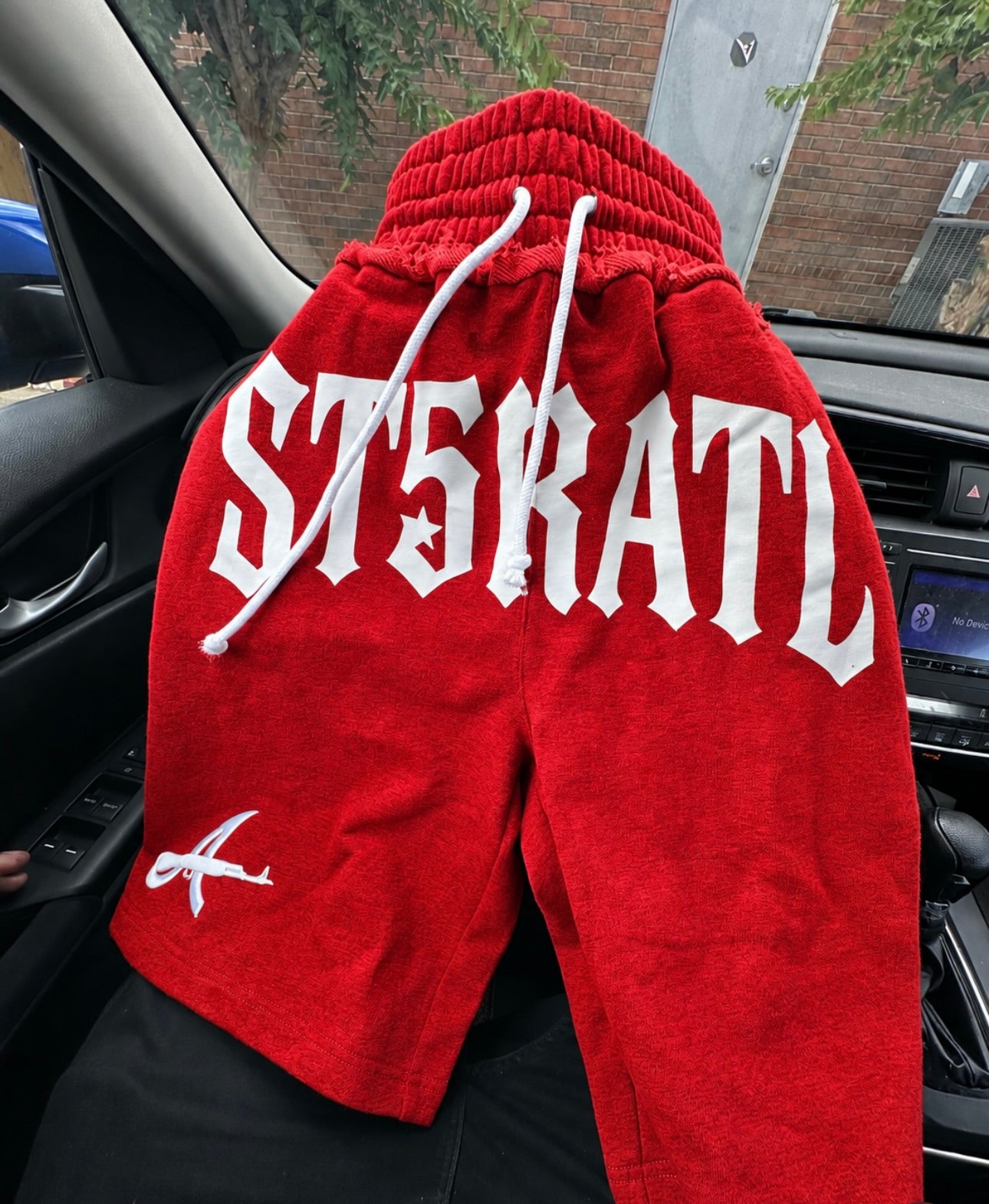 "ST5R" STAPLE SHORTS RED DISTRESSED