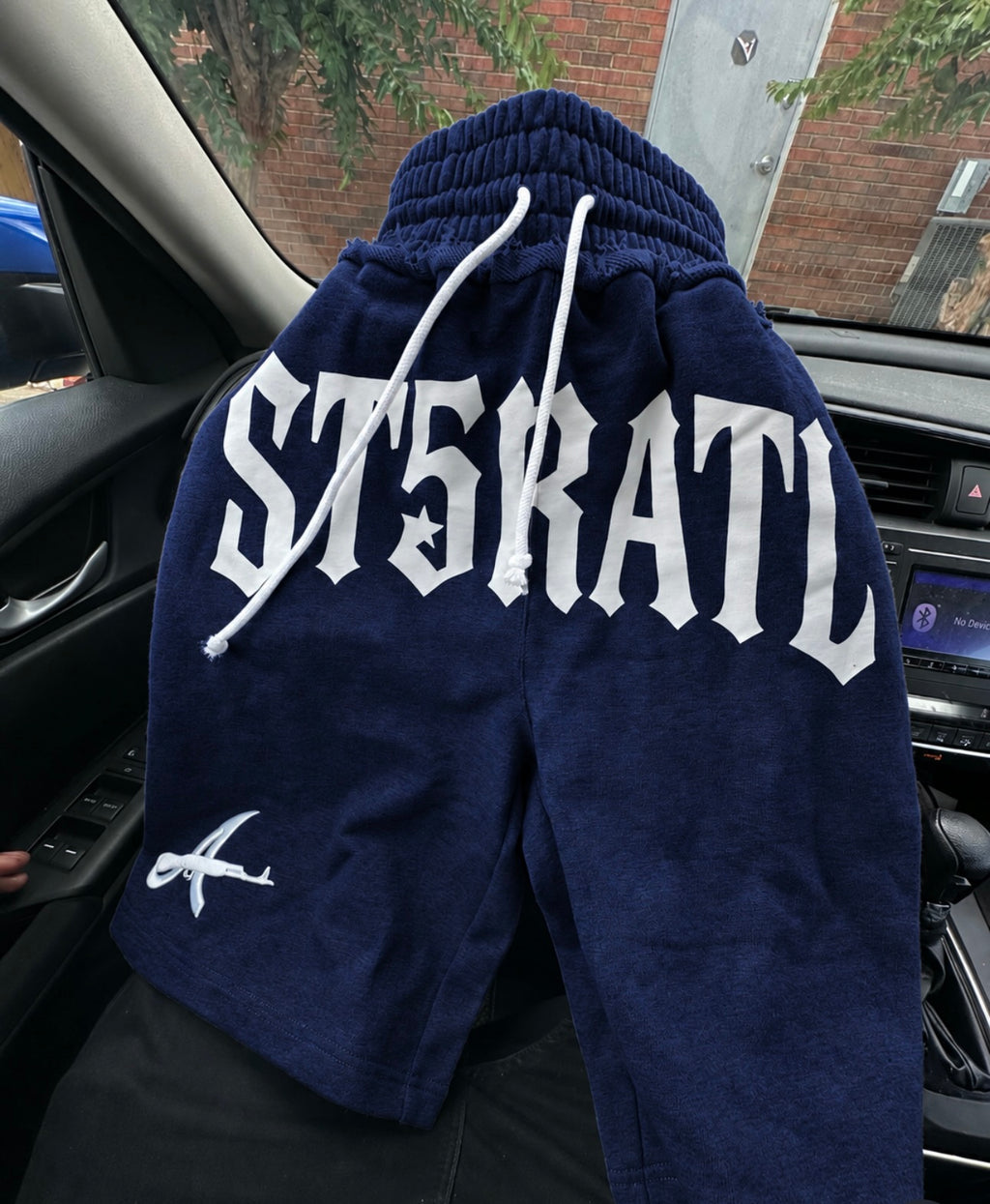 "ST5R" STAPLE SHORTS NAVY DISTRESSED