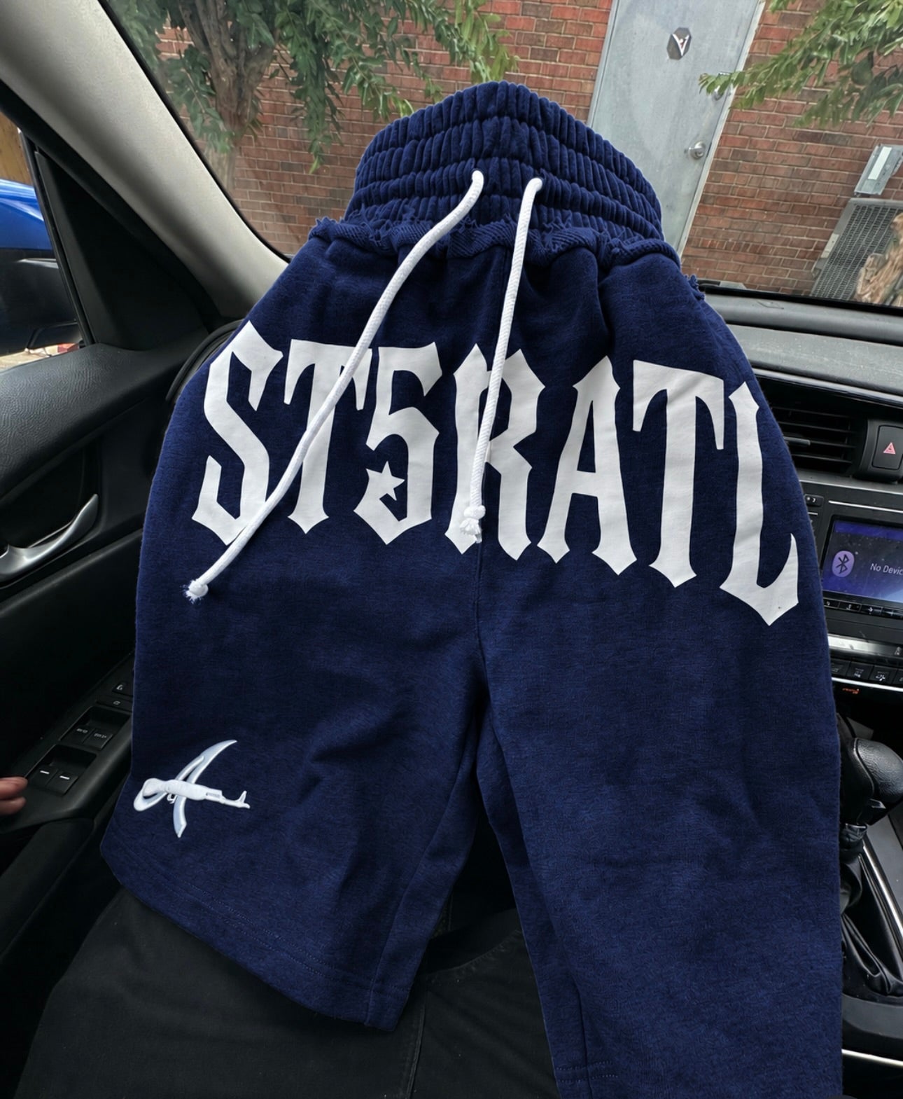 "ST5R" STAPLE SHORTS NAVY DISTRESSED